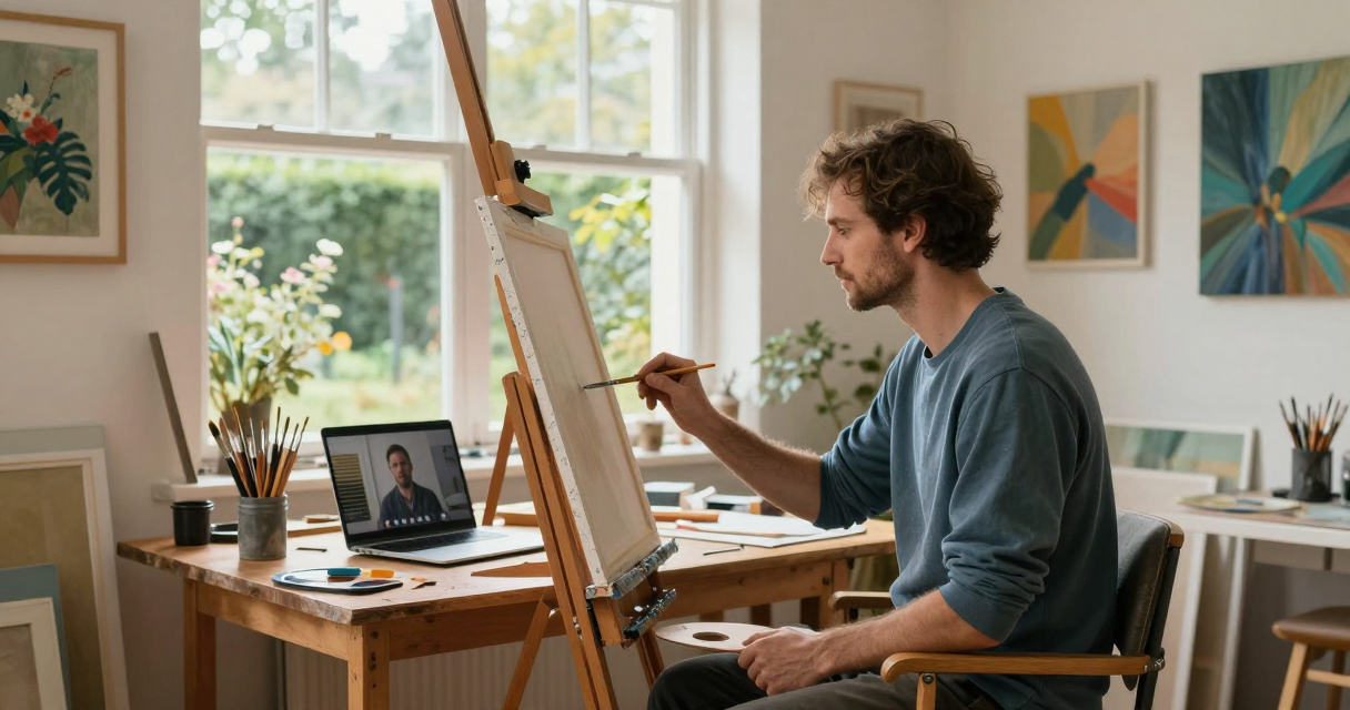 How artists present work online — Engaging with Buyers Through Virtual Studio Visits and Live Sales